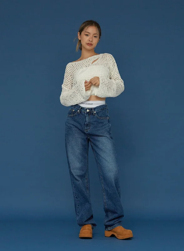 Wide Denim Pants CG04 Relaxed Women's 