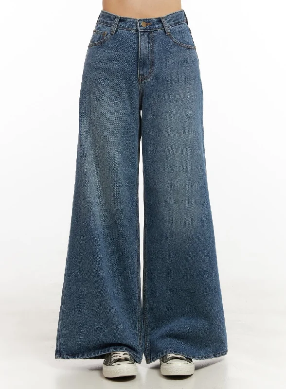 Alisa Wide Leg Denim Chic Jeans OD417 Modern Women's 