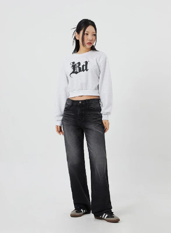 Mid-Rise Bootcut Jeans CF327 French