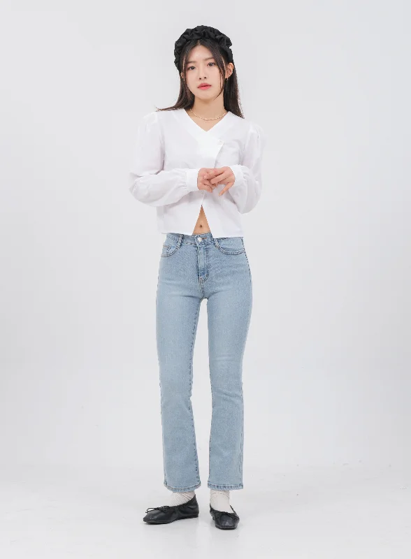 Bootcut Jeans OM18 Edgy Women's Punk