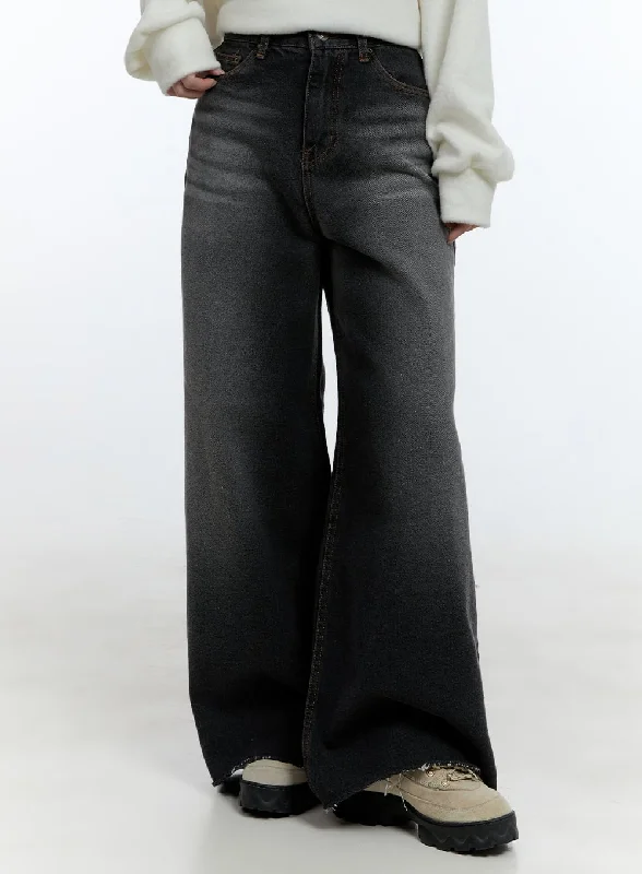 Caity Washed Wide-Leg Jeans CD423 Bohemian Women's Free