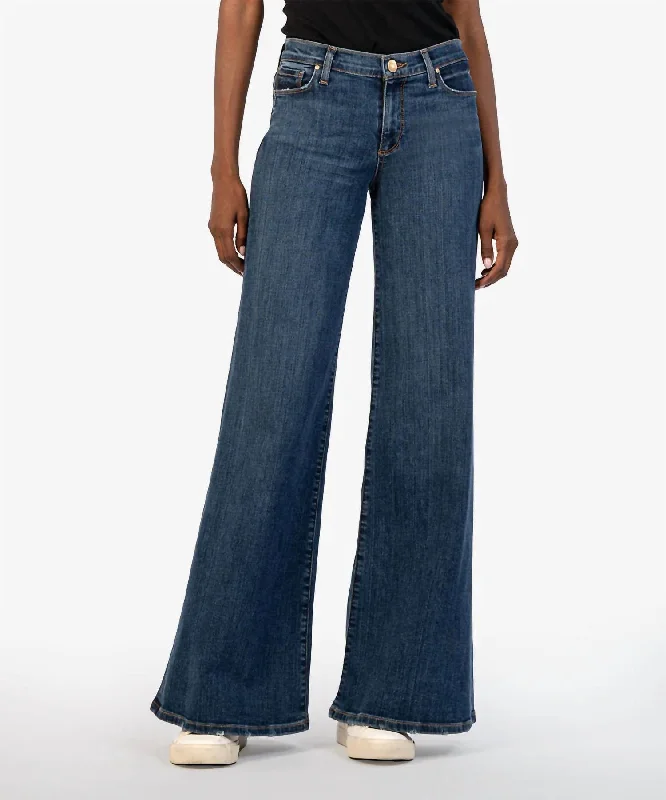 Margo Mid Rise Wide Leg Jean In Quality Wash Confident Women's Power