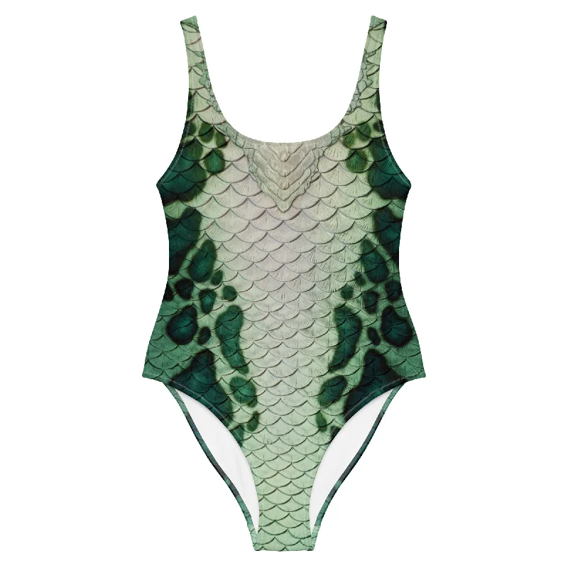 Ailea One-Piece Swimsuit Monochromatic Office Style