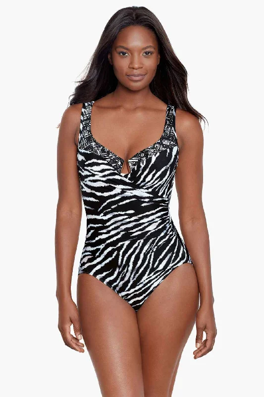 Tigre Sombre Escape One Piece Swimsuit Contemporary 