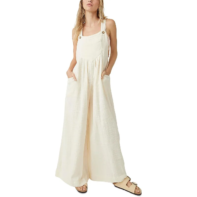 Sundrenched Womens Cotton Wide Leg Overalls Sharp Women's Italian