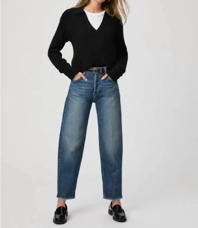 Alexis Barrel Leg Jean In Lovejoy Distressed Compression