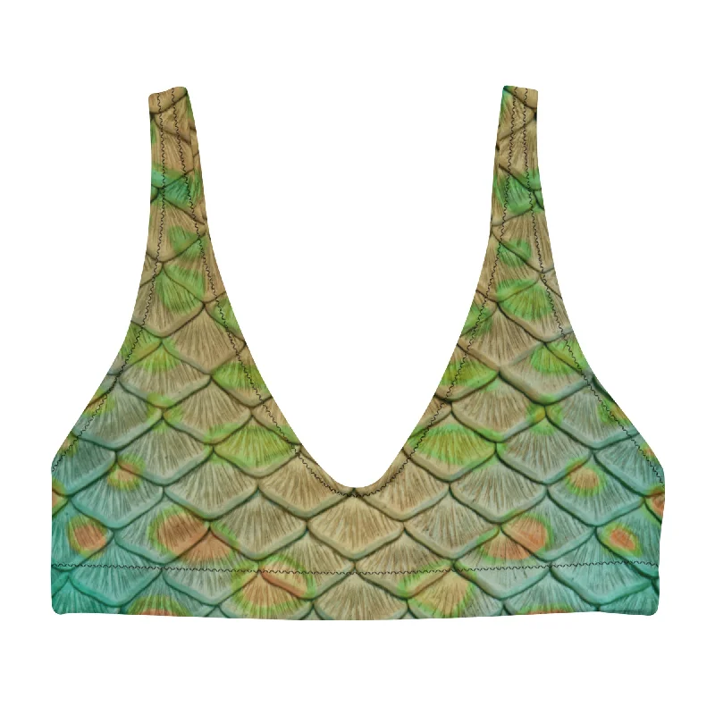 Pumpkinseed Recycled Padded Bikini Top Sleek Women's Metallic