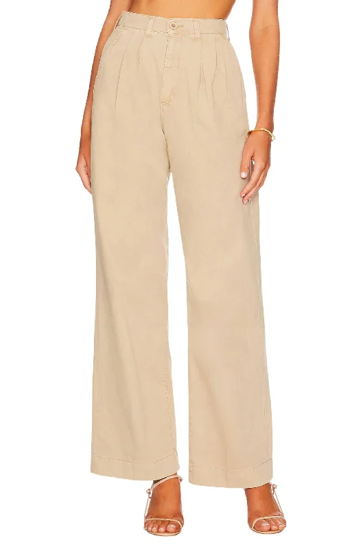 Ellery High Rise Wide Leg Trouser In Sesame Refined Women's Velvet