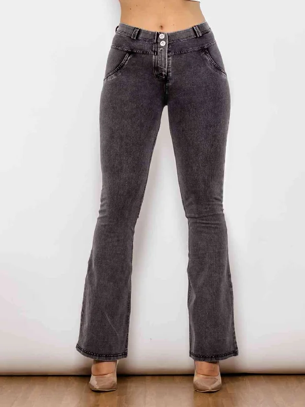 Full Size Long Bootcut Jeans Disco