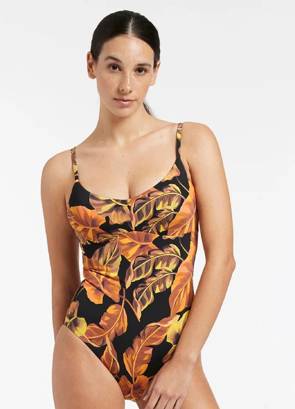 Palmas C_D Tank One Piece - Black Sharp Women's Italian