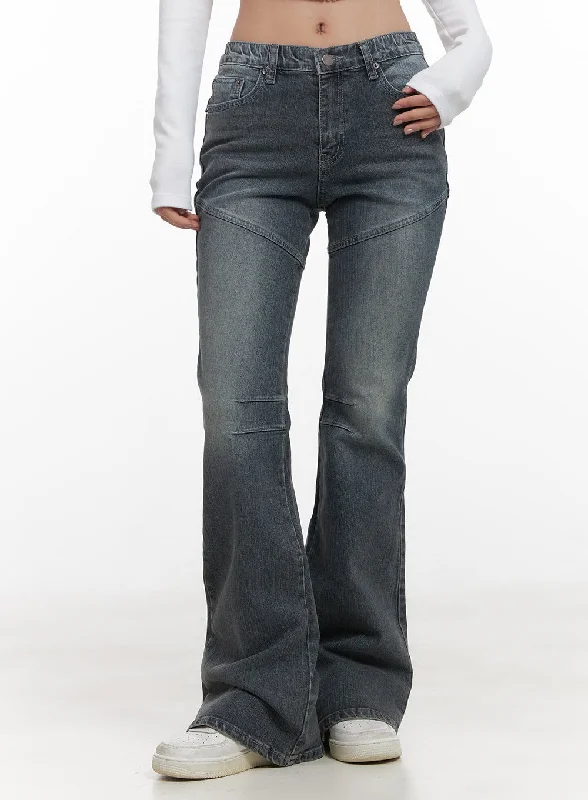Carrie Slim-Fit Washed Bootcut Jeans CD416 Sophisticated Women's 