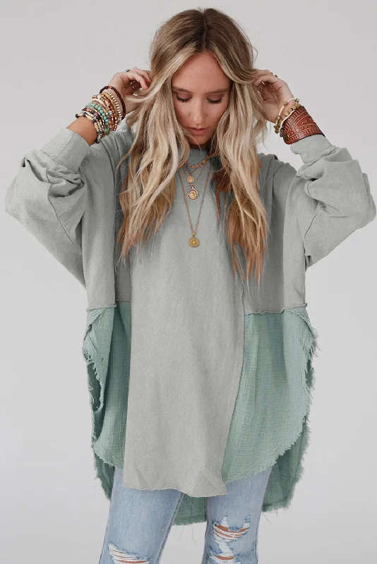 Curved Hem Dolman Sleeve Top British Gentlewoman Style