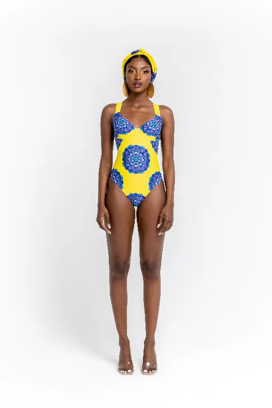 ENANG YELLOW one-piece swimsuit Cozy Women's Winter