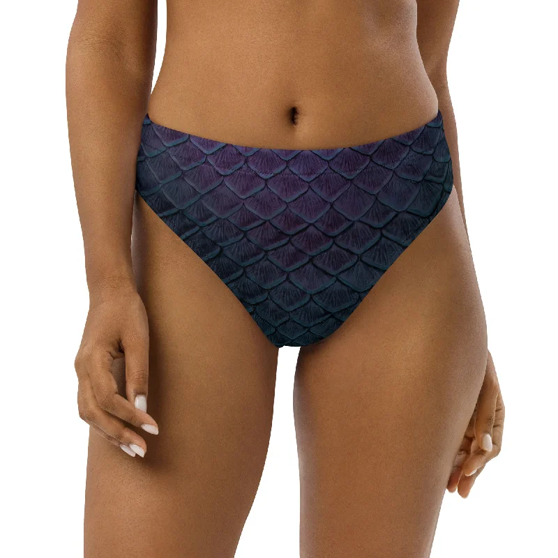 Nightshade Recycled High-Waisted Bikini Bottom Bold Women's Animal Print