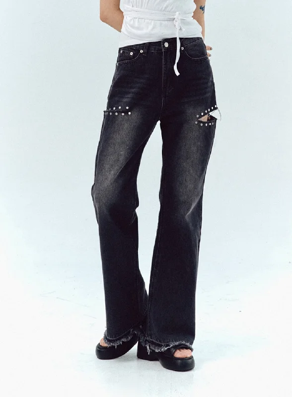 Cut Out Jeans IU330 Rugged Women's Outdoor 