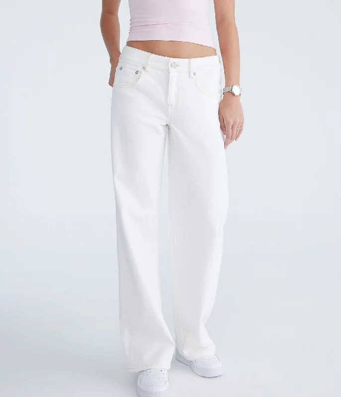 Aeropostale Low-Rise Baggy Wide Leg Jean Sharp Women's Italian