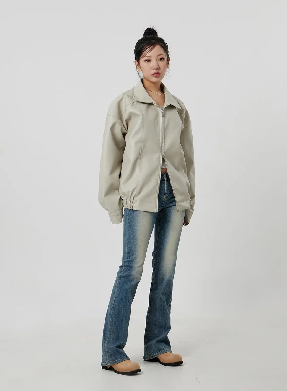Low Rise Bootcut Jeans CF302 Elegant Women's 