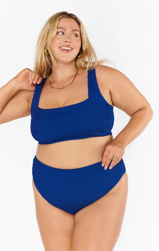 Hot Tub Top ~ Navy Scrunch Traditional Women's Wool