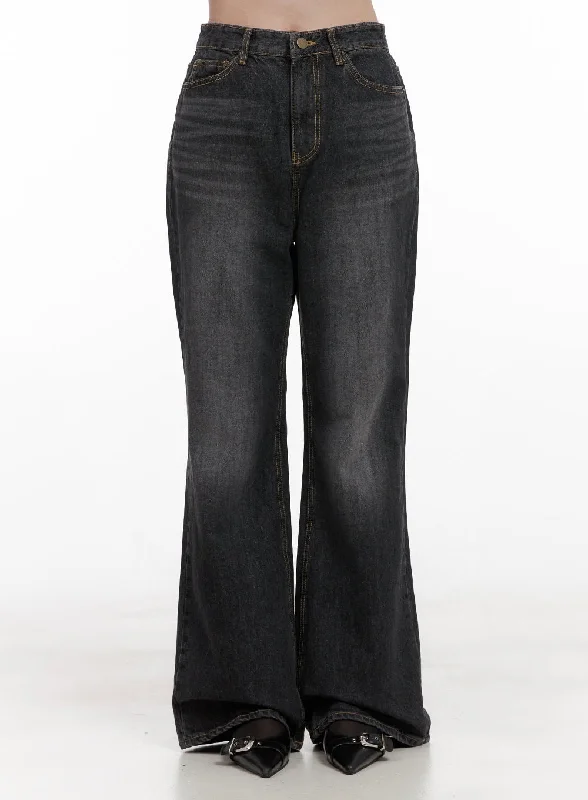Kiana Cotton Wide Fit Flared Jeans OD403 purpose