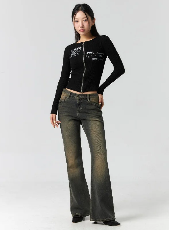Low Rise Bootcut Jeans CS303 garde