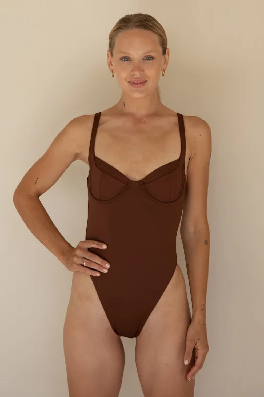The Amalfi Underwire One Piece - Espresso Refined Women's 