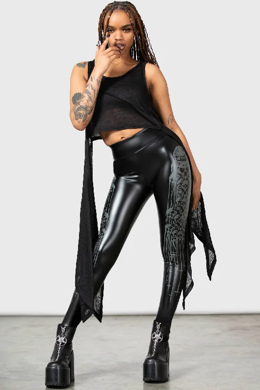 Catacomb and Crosses Leggings Hip Women's Retro