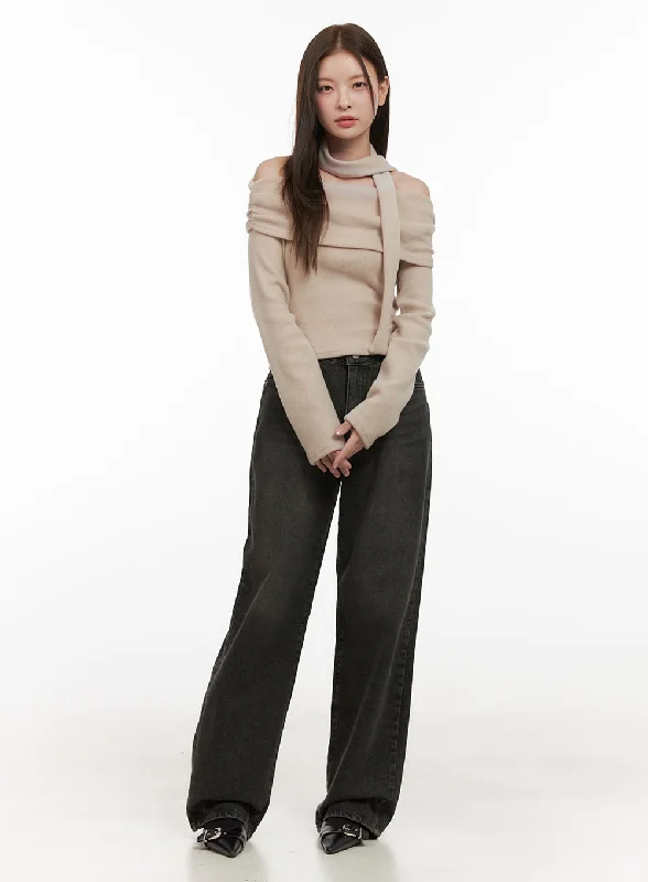 Ellen Classic Wide-Leg Jeans OD412 Bold Women's Animal Print