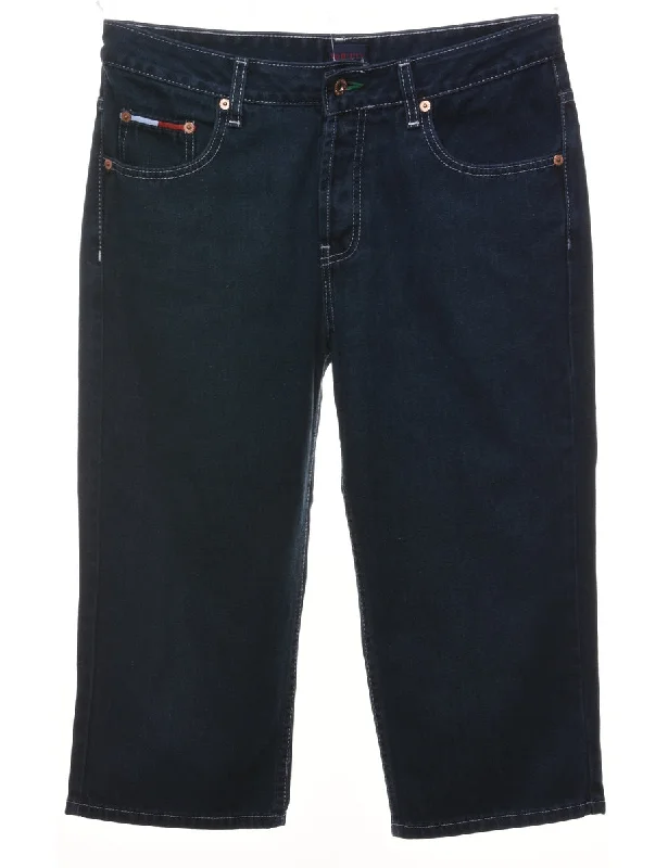 Tommy Hilfiger Cropped 1990s Jeans - W32 L19 Youthful Women's Anime - inspired