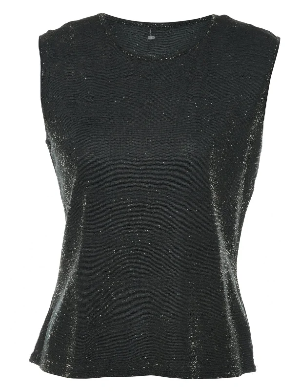 Sleeveless Metallic Evening Top - S Athletic Women's 