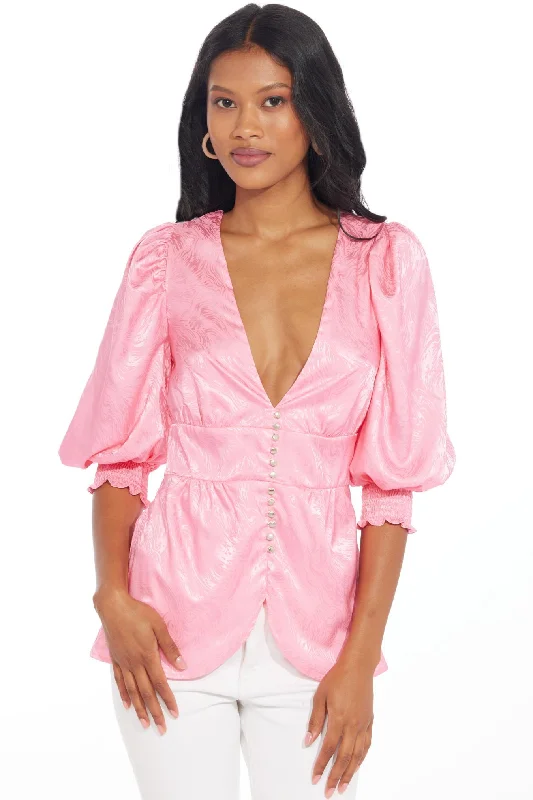 Peterson Top - Bubblegum Pink Cozy Women's Winter
