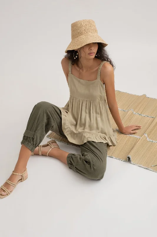 Anna Olive Tank Cashmere