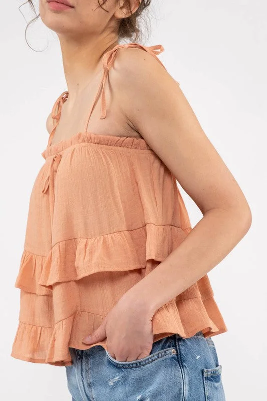 Orange Slice Tank Polished Women's Silk