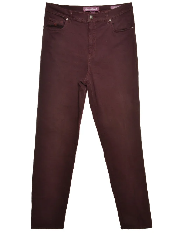 Zip Front Straight Fit Jeans - W30 L33 Compression