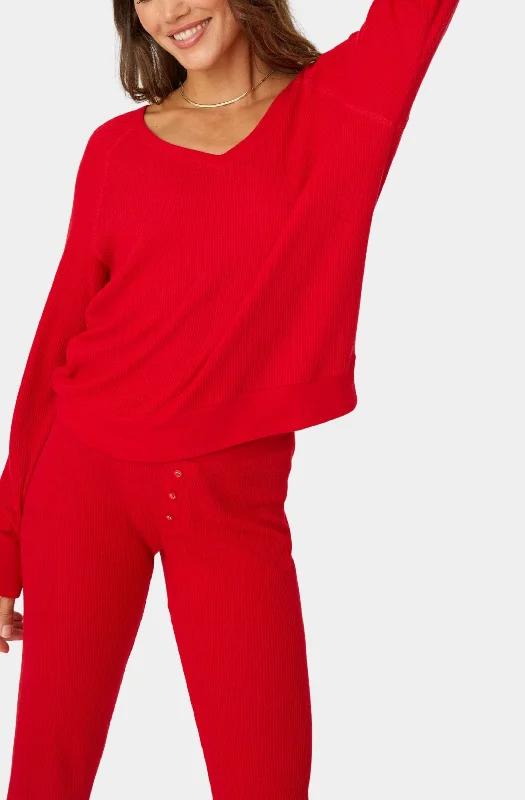 Textured Essentials Long Sleeve Top Disco