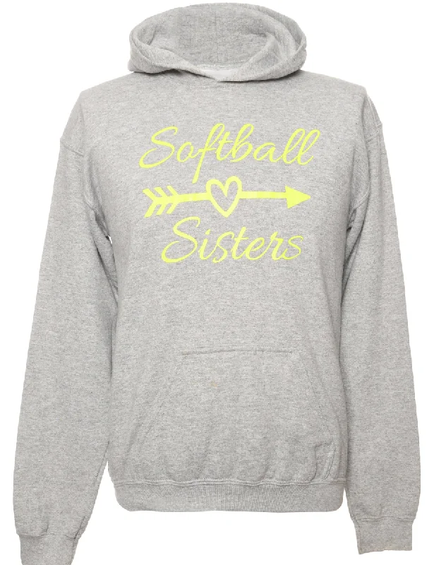 Grey Gildan Hooded Sports Sweatshirt - XL Dynamic Women's High - energy
