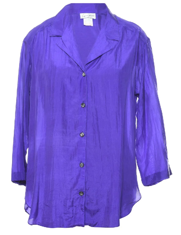 Purple Silk Shirt - L European