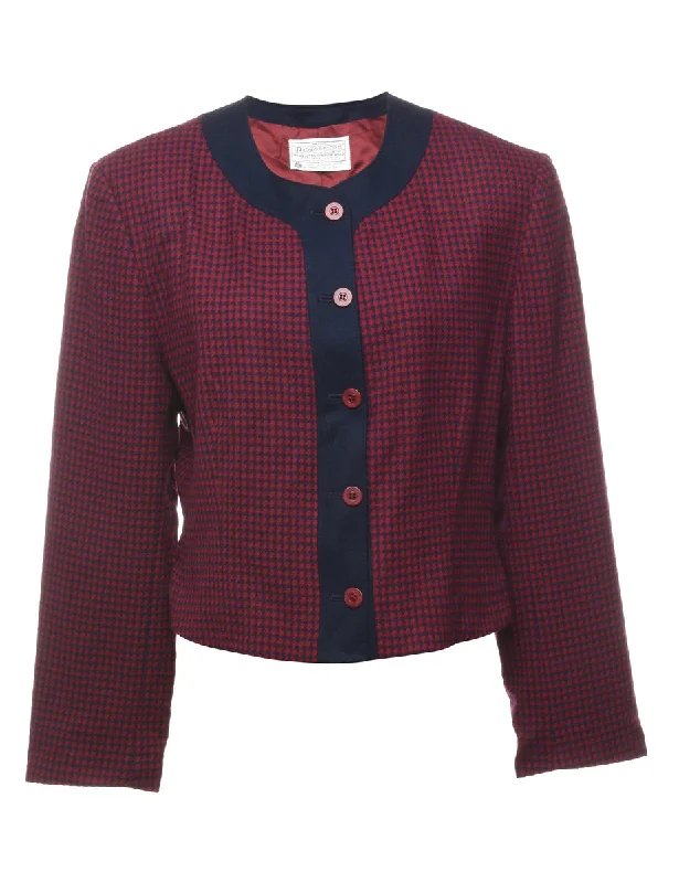 Pendleton Houndstooth Jacket - M Tough Women's Military - inspired