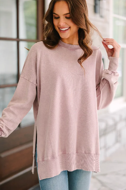 The Slouchy Mauve Pink Pullover Hip Women's Urban