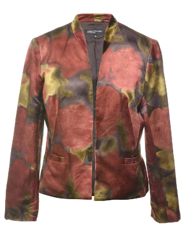 Jones New York Brown Jacket - M Casual Women's Loose - fitting