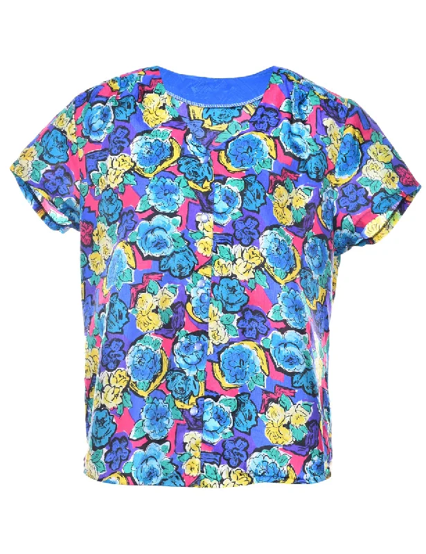 Floral Blouse - M Scandinavian