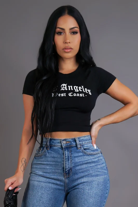 West Coast Crop Top - Black Modern Women's 
