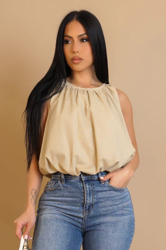 Too Busy Top  - Beige Confident Women's Power