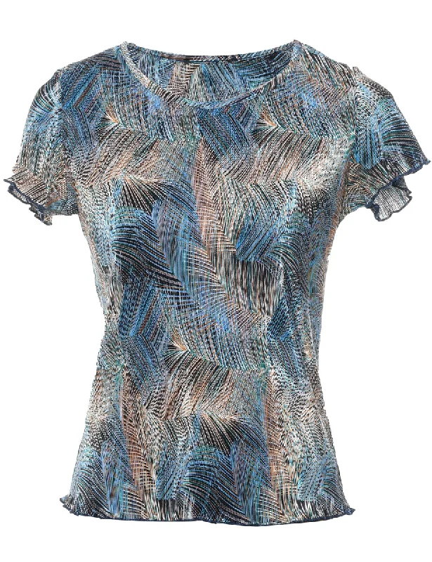 Abstract Printed Top - M Confident Women's High - fashion