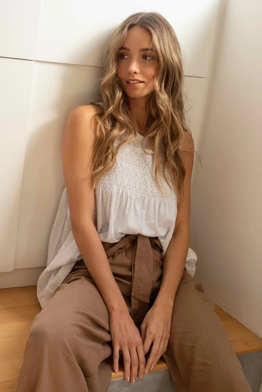 Penny Smocked Tank Relaxed Women's 