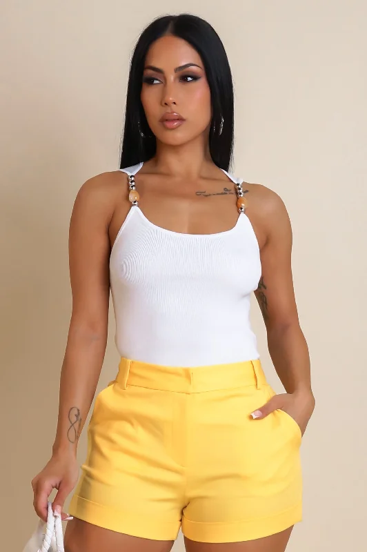 Trinity Crop Top - White French