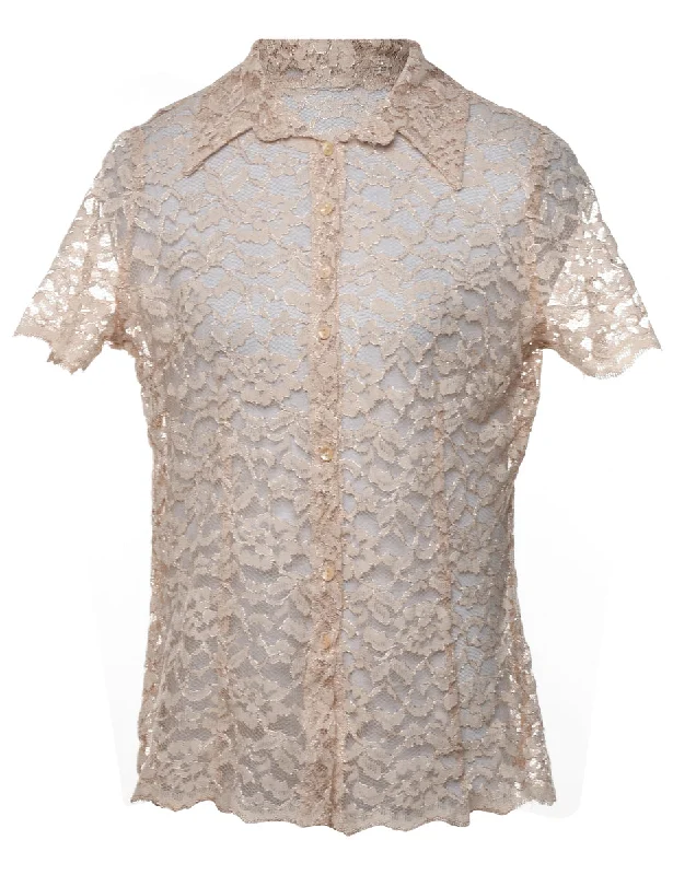 Floral Lace Shirt - M Bold Women's Statement