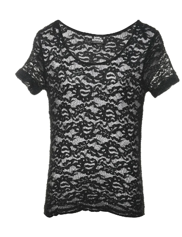 Floral Lace Top - M Streetwear Style for 