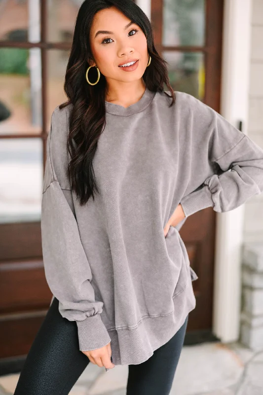 The Slouchy Gray Pullover Monochromatic All - in - one