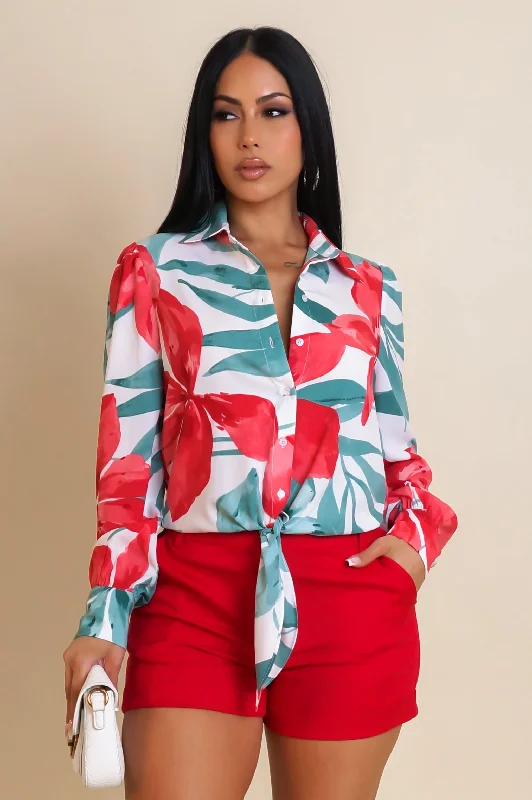 All Fun And Games Blouse - Red Hip Women's Retro