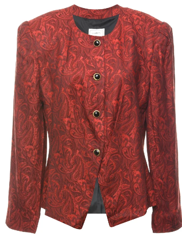 Paisley Pattern Jacket - L Relaxed Women's 